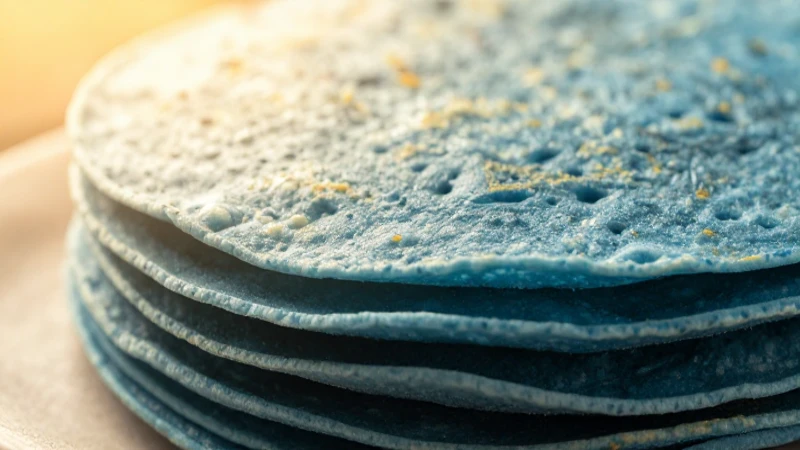 Tortillas apiladas en luz cálida y suave