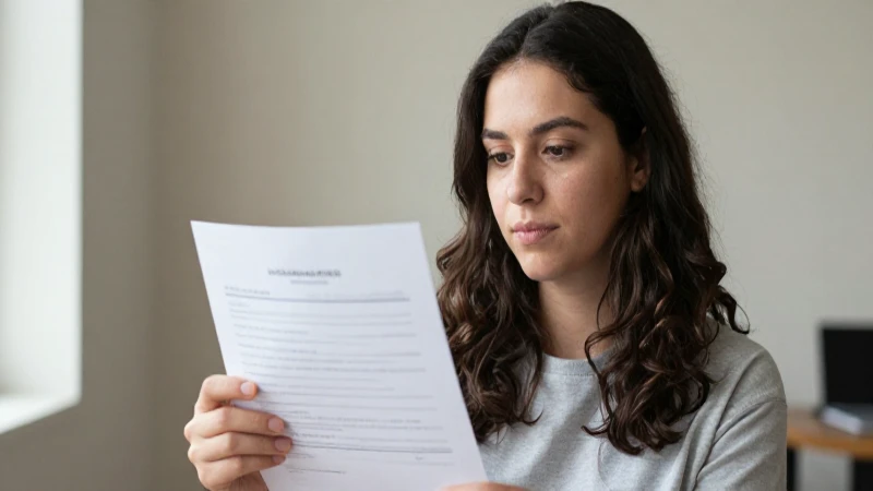 Joven completa formulario en un ambiente cálido.