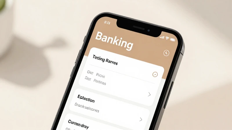 Aplicación bancaria moderna en luz cálida