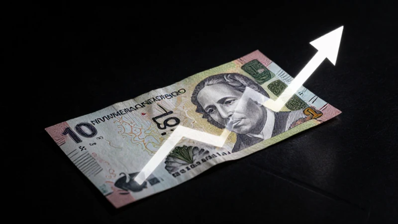 El peso mexicano sube en un gráfico