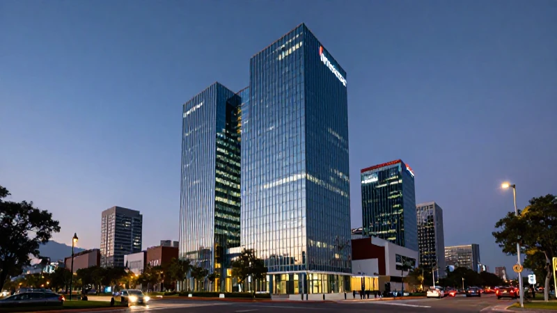 Fintech moderno contra un vibrante paisaje urbano