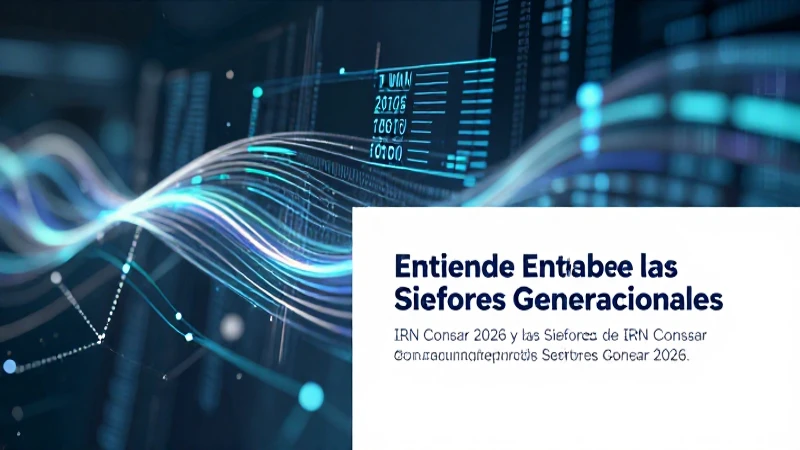 Entiende las Siefores Generacionales IRN Consar 2026