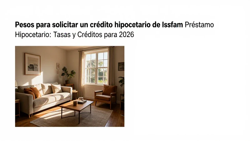 Issfam Préstamo Hipotecario: Tasas y Créditos para 2026 15 issfam prestamo hipotecario y7