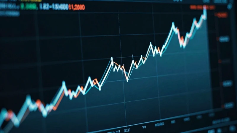 Tendencia alcista, iluminación cinematográfica en gráfico