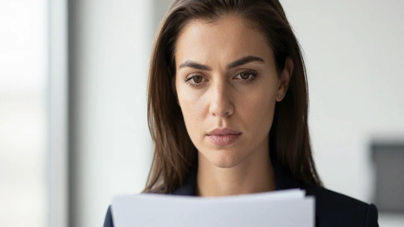 Retrato profesional de una mujer seria