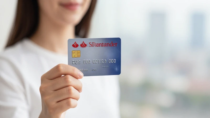 Es Like U la cuenta de débito de Santander con gran cashback 12 Tarjeta de débito, cashback, fondo urbano borroso.