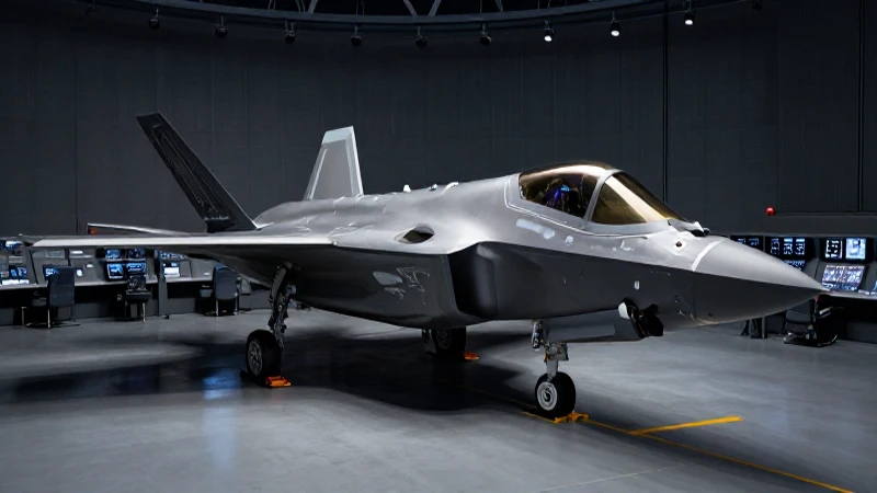 Avión F-35 en sala de control cinematográfica