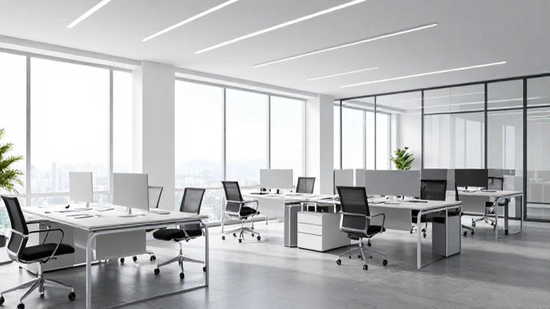 Oficina moderna, fotografía profesional y luminosa