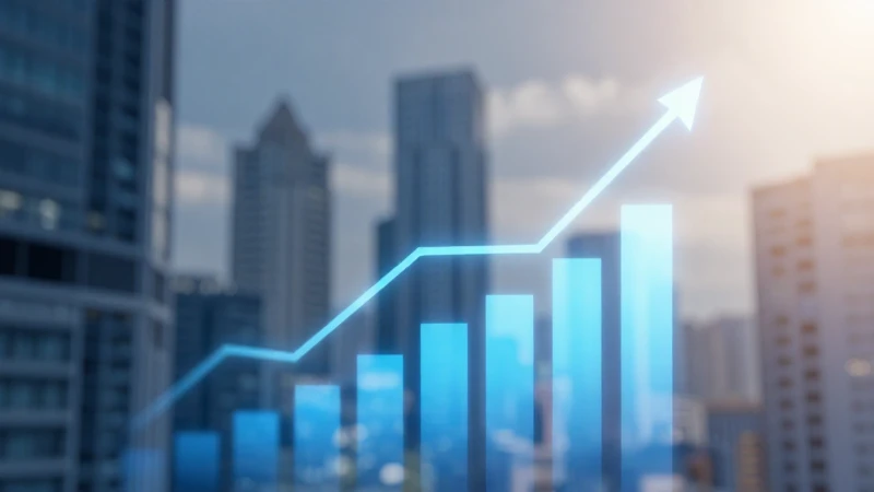 Creciente tendencia financiera en luz suave