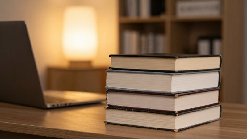 Libros, oficina acogedora, luz cálida