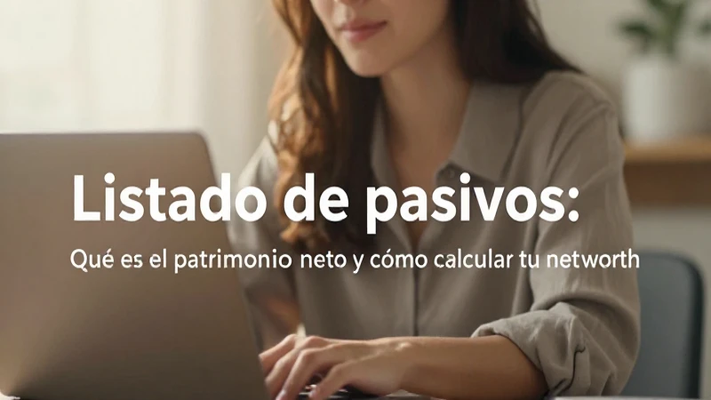 Qué es el patrimonio neto y cómo calcular tu net worth 10 Mujer, portátil, luz cálida y suave.Listado de pasivos: qué considerar de Qué es el patrimonio neto y cómo calcular tu net worth