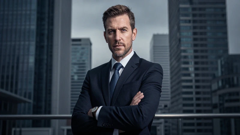 NovaTech Forex: Descubre sus Estrategias y Oportunidades 13 Hombre de negocios seguro, luces cinematográficas dramáticas