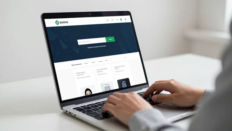 Ordenador portátil con app bancaria a la vista