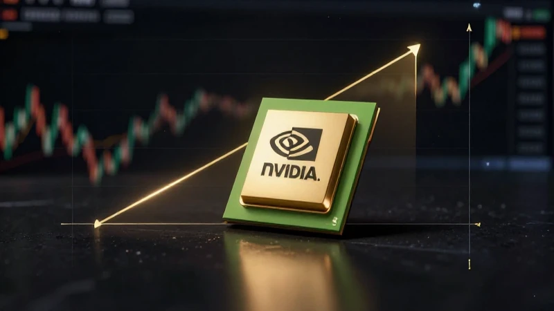 Composición dramática del chip NVIDIA en gráfico