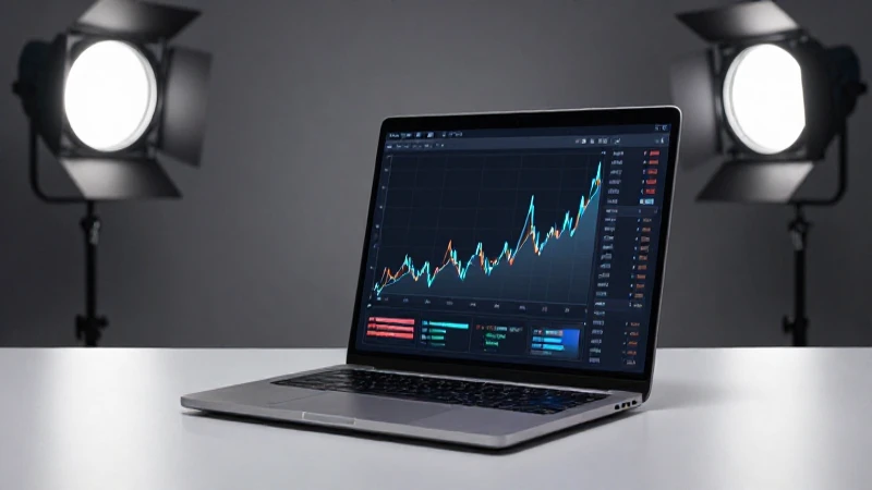Diseño moderno con gráficos financieros enfocados