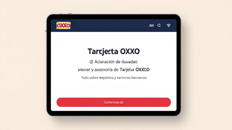 Tarjeta OXXO: depósitos y asesoría bancaria.
