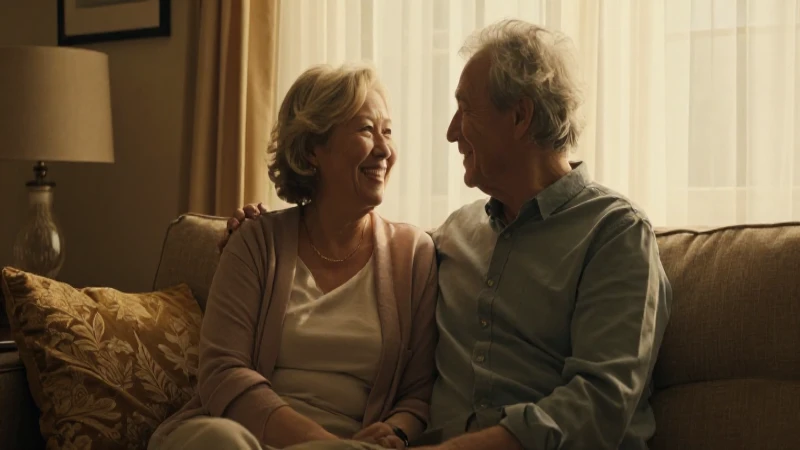Ancianos felices en un ambiente cálido