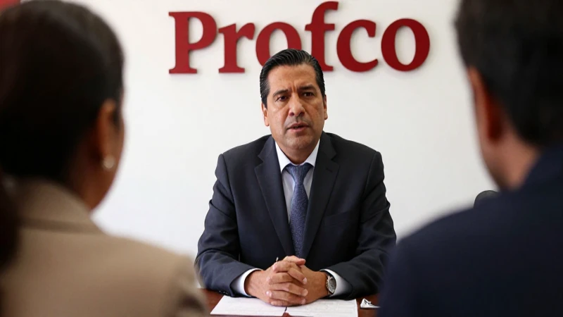 Oficial de Profeco entrevista consumidor a la luz natural