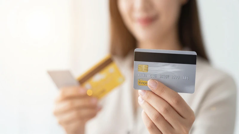 Cuánto valen tus puntos BBVA Descubre su valor y uso 15 Mujer con tarjetas, luz cálida y borrosa