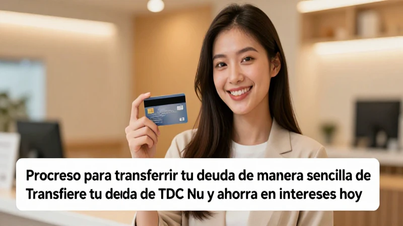 Transferir deuda, joven sonriente, iluminación cálida.