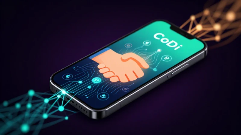 Qué es CoDi: Guía Básica para Comprender su Funcionamiento 15 Digital currency, nodes, vibrant turquoise, futuristic.