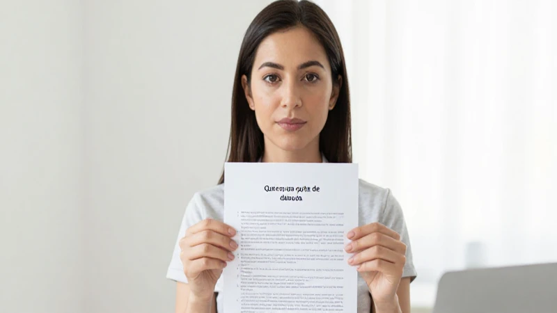 Mujer, papeleo y consejos sobre deudas.