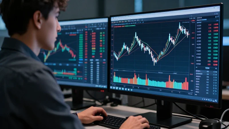 El trading analiza mercados con gráficos
