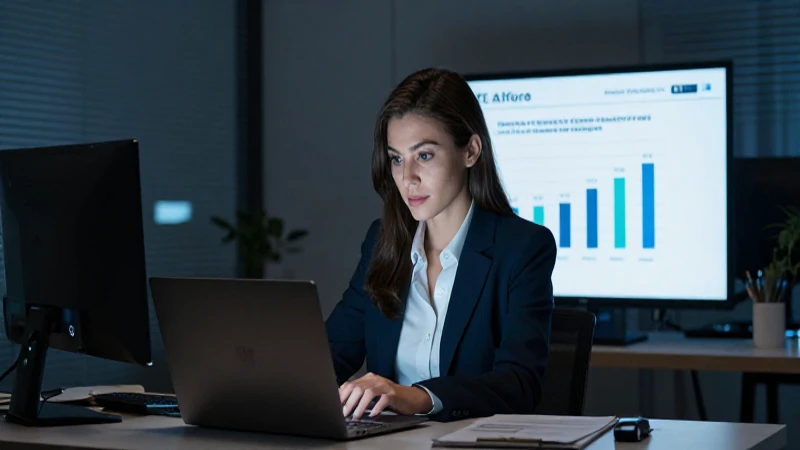 Mujer de negocios analiza Banorte Afore.
