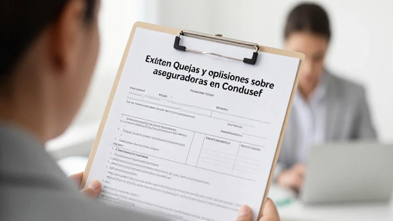 Condusef recibe quejas y opiniones sobre aseguradoras