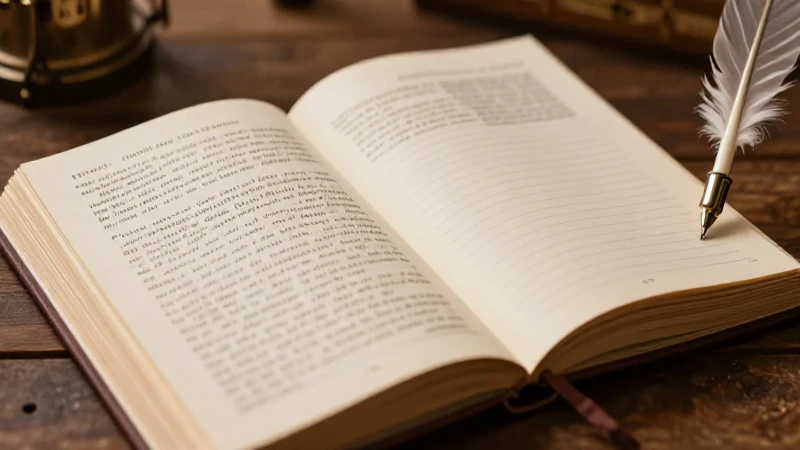 Contabilidad antigua con pluma y libro abierto