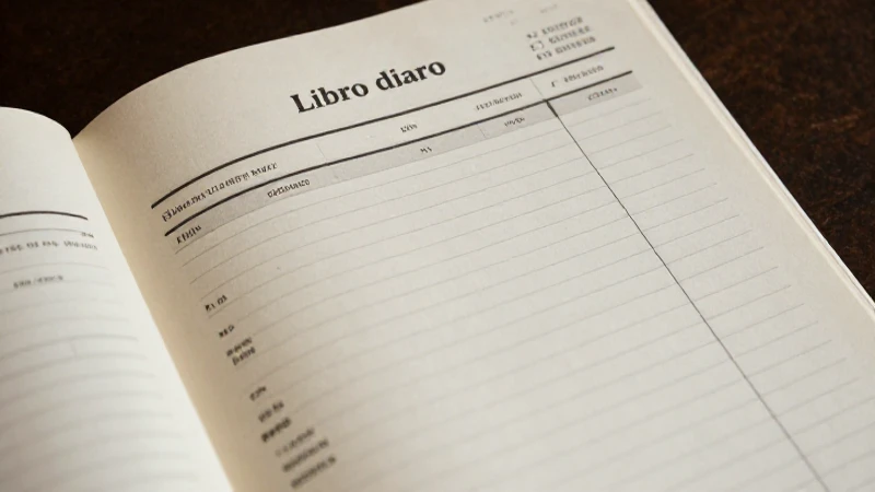 Libro contable vintage muestra registros