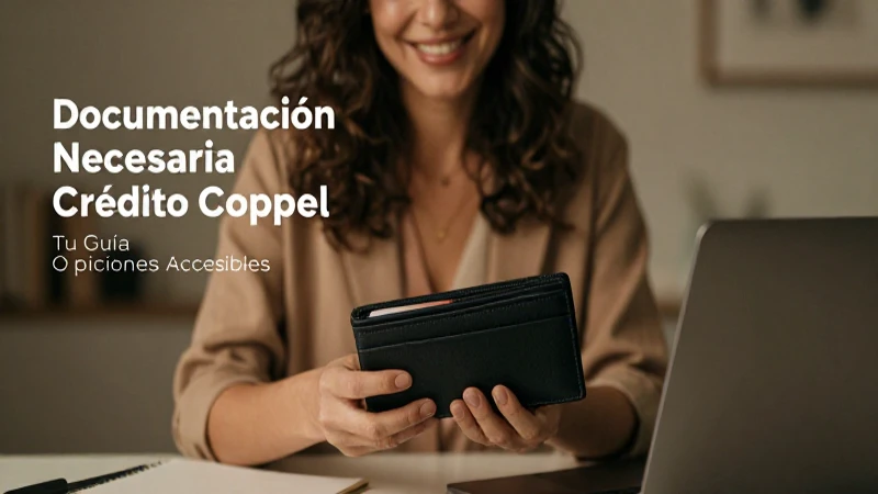 Requisitos Crédito Coppel: Tu Guía a Opciones Accesibles 10 Mujer sonriente, billetera, iluminación cálida y suave.