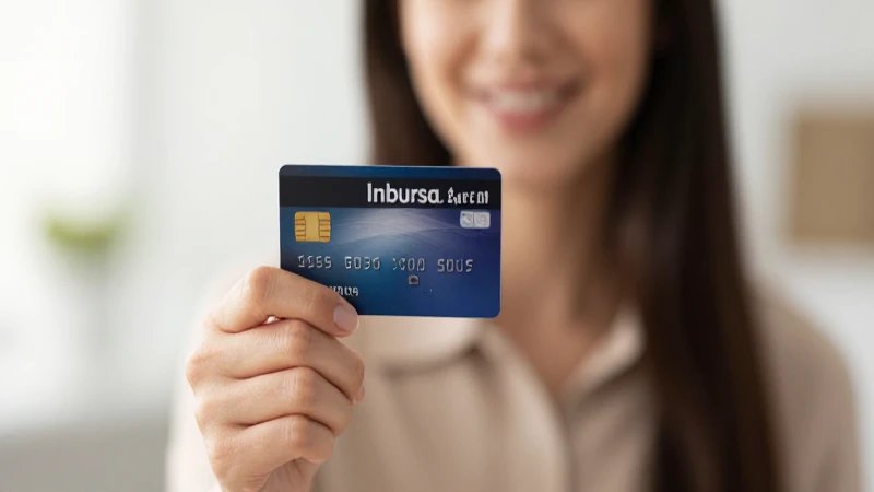 Requisitos para tramitar tu Tarjeta de Crédito Inbursa fácil 9 Mujer sonríe con tarjeta y luz cálida.