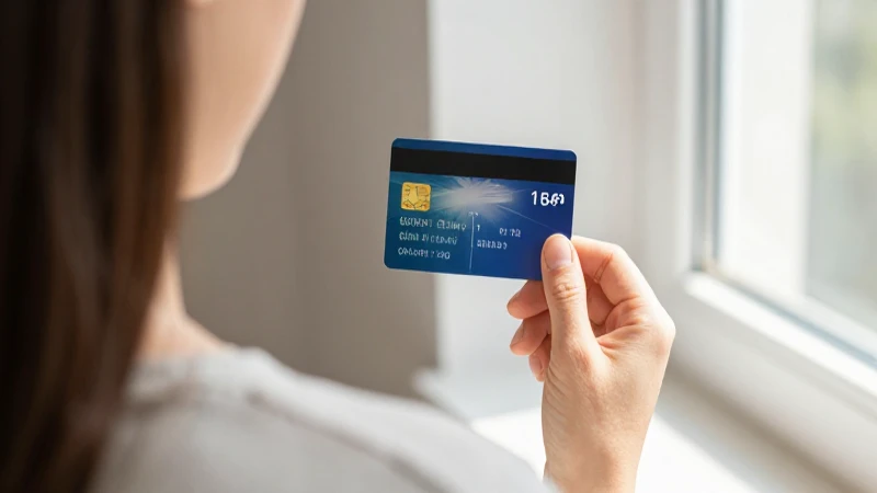 Mujer con tarjeta de débito a contraluz