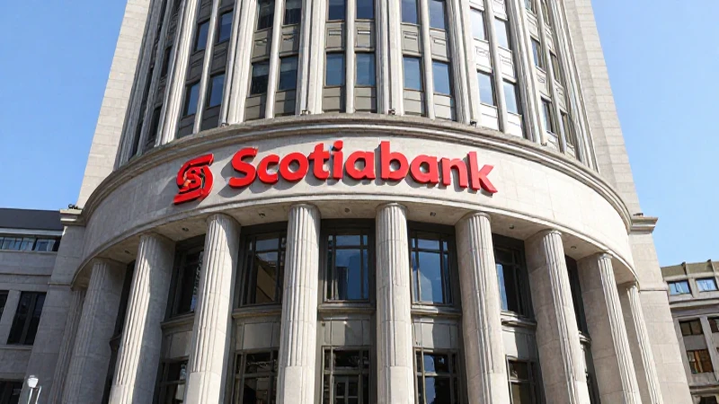 Fachada del Scotiabank con luz brillante