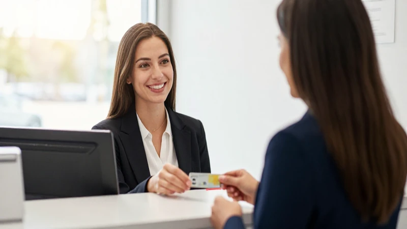 Joven cajera sonríe, abriendo cuentas en Scotiabank
