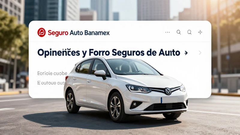 Seguro Auto Banamex: Opiniones y Foro sobre Seguros de Autos 11 Coche en ciudad soleada con seguro Banamex.