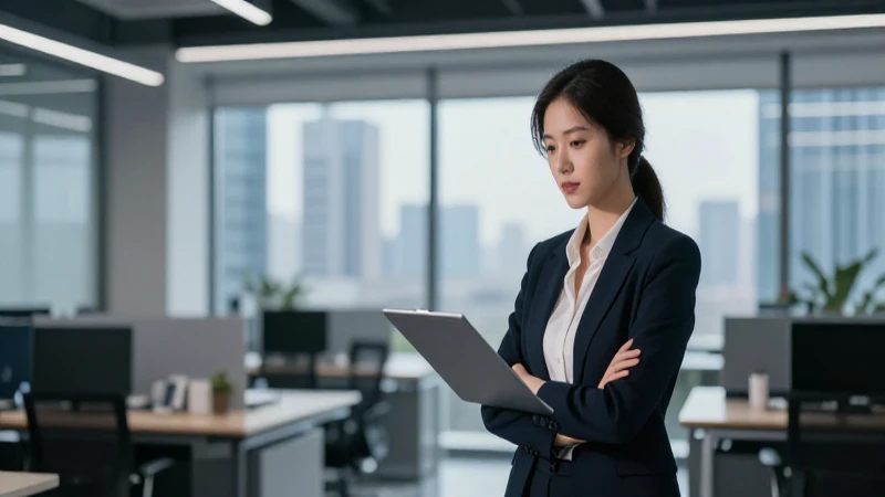Cómo impacta el resumen del sector financiero a Sofinco 8 Mujer de negocios, oficina moderna, luz natural suave
