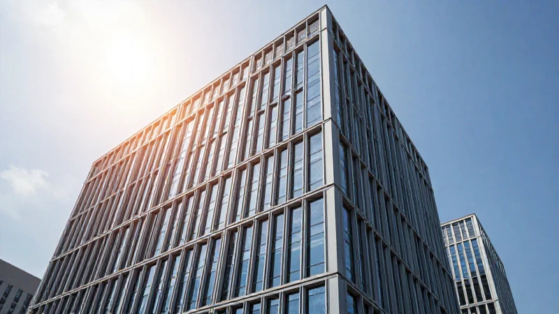 Edificio moderno con luz solar vibrante