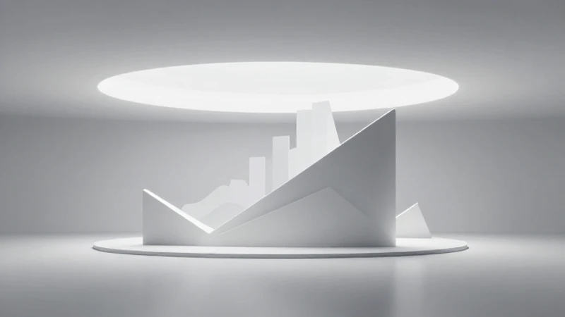 Gráfico de inversión moderna con formas geométricas.