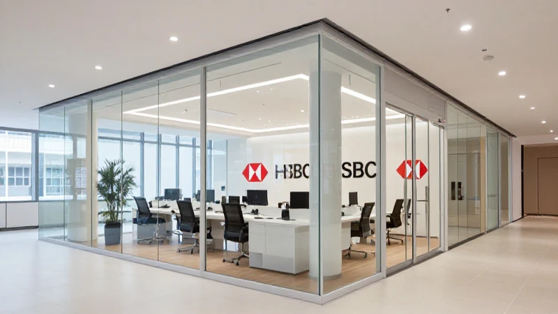 Sucursal HSBC moderna, luz y vidrio predominan