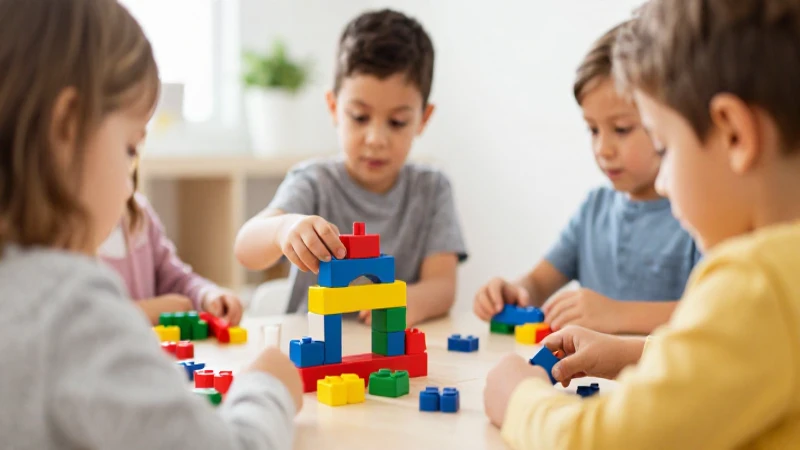 Niños aprenden matemáticas jugando con juguetes