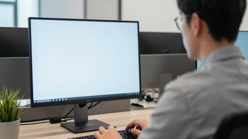 Persona trabajando en una oficina moderna