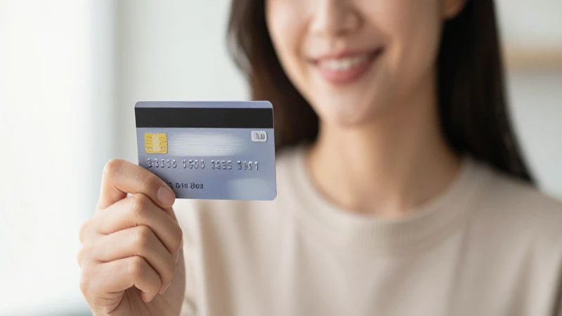 Mujer sonriente solicita tarjeta de crédito Santander
