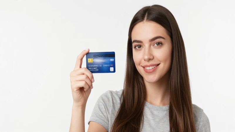Tarjeta Débito Banregio: Las Mejores Opciones para Ti 12 Mujer joven con tarjeta en estudio luminoso.
