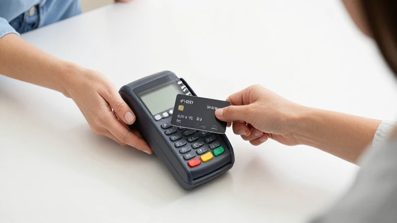 Pago con tarjeta Nu en terminal contactless.