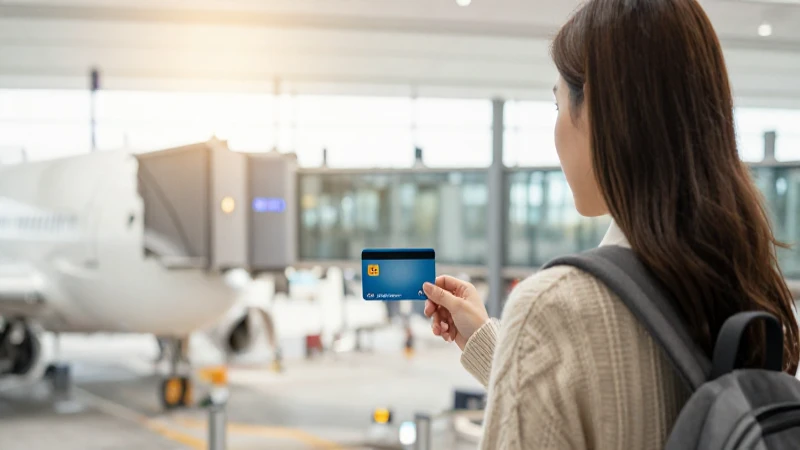 Cuáles son los beneficios de la tarjeta HSBC con Viva Aerobus 12 Viajera en aeropuerto con luz cálida.