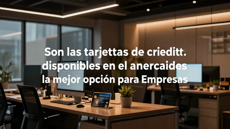 Tarjeta corporativa, oficina moderna, iluminación cálida.