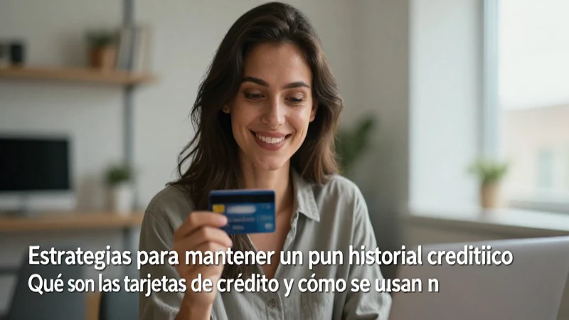 Mujer sonriendo con tarjeta de crédito.