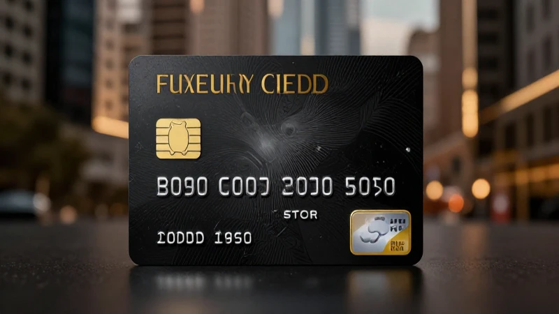 Tarjeta de crédito lujosa, fondo urbano hiperrealista